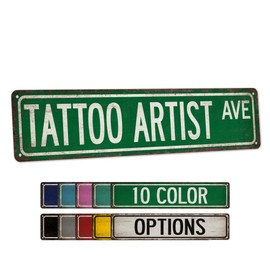 Tattoo Artist Street Sign Tattoo Artist Gift - Made In USA - Tattoo Shop Décor Tattoo Artist Gift Tattoo Studio Sign Tattoo Sign Tattoo Shop Decorations Custom Street Sign 104180021063