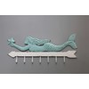 Creative Co-Op Aqua & White Metal Mermaid Wall Décor with
