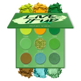 MAKI YIKA Green Eyeshadow Palette Long Lasting, Green Eye Shadow Makeup for Women, Pigmented & Ultra Blendable Green Eyeshadows, Green