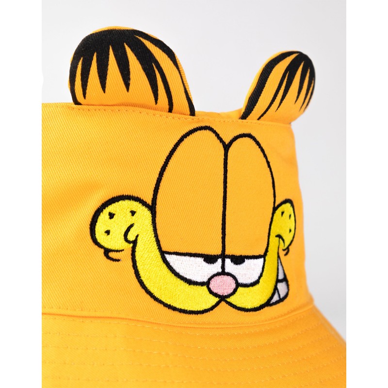 Garfield Unisex Orange Reversible Bucket Hat | Classic Cartoon Clothing