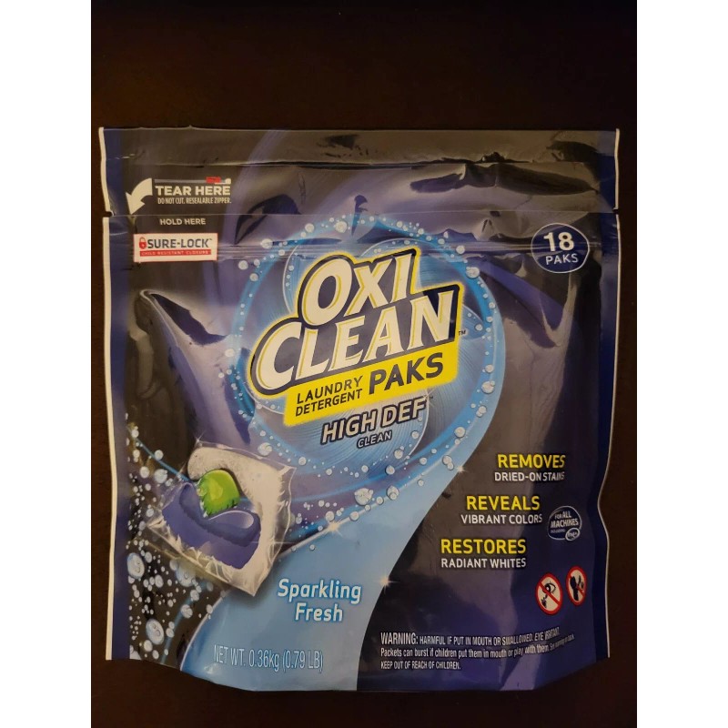 OxiClean Oxi Clean Laundry Detergent Paks - 18 Count Package