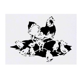 'Mother Hen With Chicks' Temporary Tattoo - Water Resistant, Skin-Safe, Non-Toxic Transfer (TO00075921)