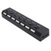 USB Hub 3.0 7‑Port High Speed Splitter Individual Switches Power