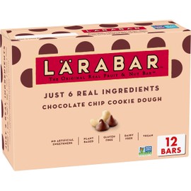 Larabar Chocolate Chip Cookie Dough, Gluten Free Vegan Fruit & Nut Bar, 1.7 oz Bars, 12 Ct