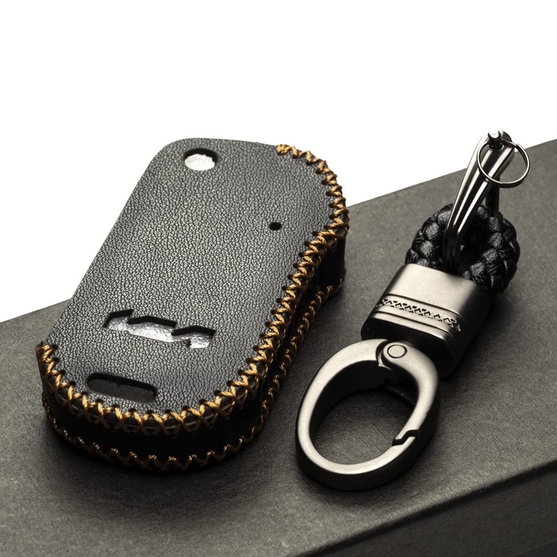 Vitodeco Genuine Leather Flip Key Fob Case Cover Compatible with