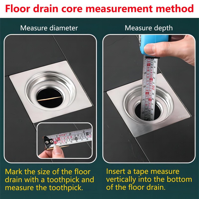 Ctyjia Odour Trap Shower Core, Shower Floor Drain Backflow Preventer,