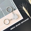 LXCCXM Brick Heart Keychain for Couples Best Friend BFF Matching