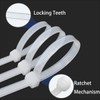 Aroono 250 Pack White UV Resistant Zip Ties - 8
