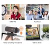 1080P Webcam with Microphone Noise Canceling, Web Camera 30fps Facial