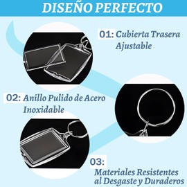Llaveros Acrílicos de Foto, Llavero de Foto DIY Transparente, Llaveros Enchufables Acrílico Transparente Llaveros,Perfecto para Graduaciones, Aniversarios, Regalos de Pareja