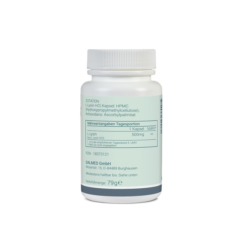 L-Lysine – 120 Capsules (1 Capsules Contains: 500 mg L-Lysine