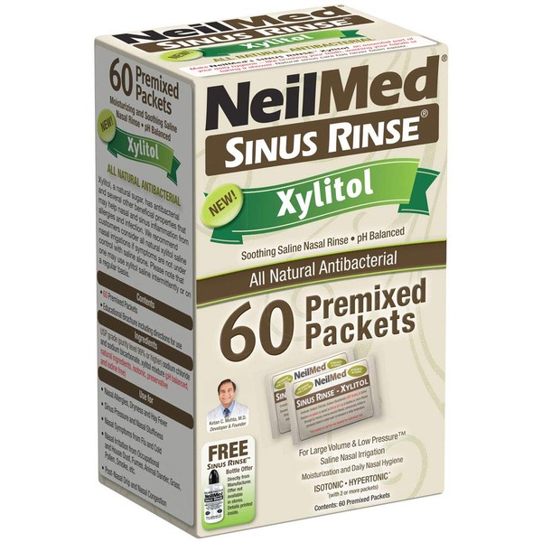 NeilMed Sinus Rinse Premixed Refill Packets with Xylitol, 60ct.