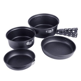 Namolit Camp Plates and Pans Sets Nonstick Backpacking Picnic Cooking Ultra-Lightweight Portable