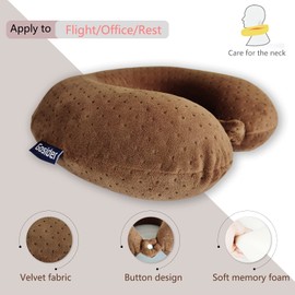 Gosider Memory Foam Travel Pillow, Comfortable Travel Neck Pillow U Shape, Support Neck and Head to Relieve Fatigue, Portable Neck Pillow Suitable for Planes, Trains, Self-Driving Cars