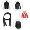 CRLLDPM 1 x zip in black, 70 cm, long spiral