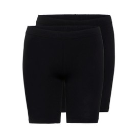 VERO MODA Women's Shorts Set (2 Pack), Black/Pack: black., L