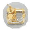 Music Box Polygon Shape Transparent Golden Relaxing Acrylic Metal Clear