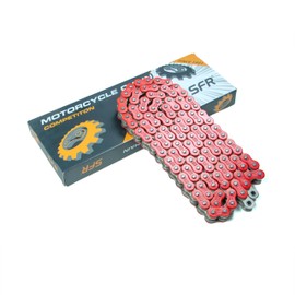 SFR 520 Motorcycle Chain Gold 120 Link High Performance H-X Series X-Ring Chain with Connecting Link for Motorcycle Bicycle Go Kart Mini Trail Bike