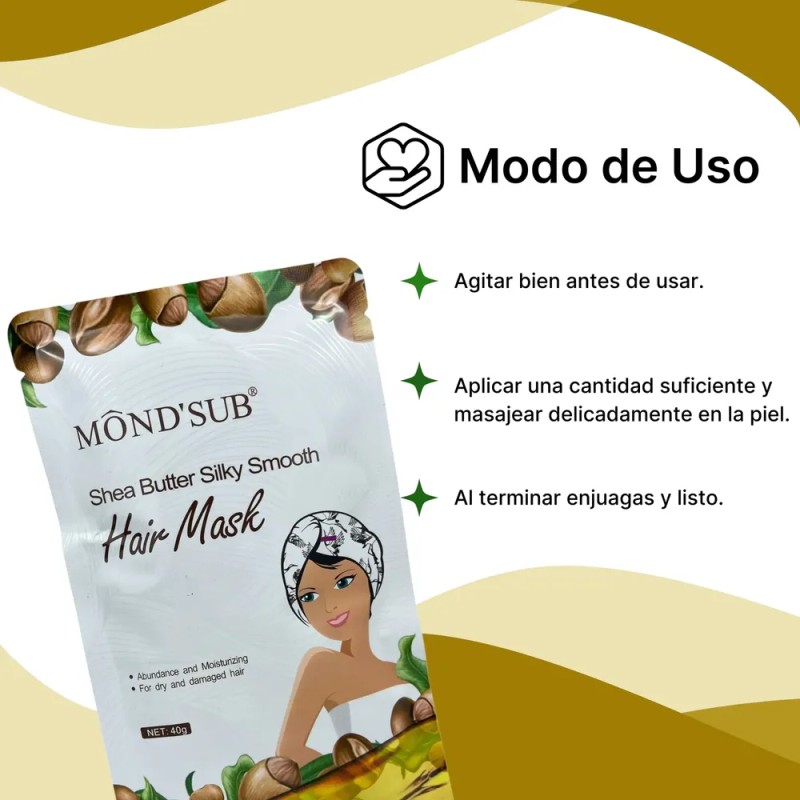 Mascarilla Hidratante Reparador Cuidado De Cabello Mond'sub