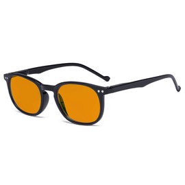 Eyekepper Anti-blue light, more than 94% computer glasses, anti-glare, anti-reflex, fatigue-free, anti-fog, scratch-resistant, yellow toned, black-bb98 lens