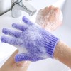 Haobase 4 Pairs Exfoliating Gloves Body Scrub Bath Gloves Scrubbing