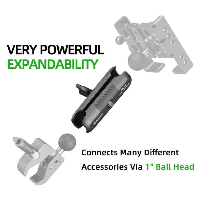 FANAUE Double Socket Arm Compatible with B Size 1" Ball