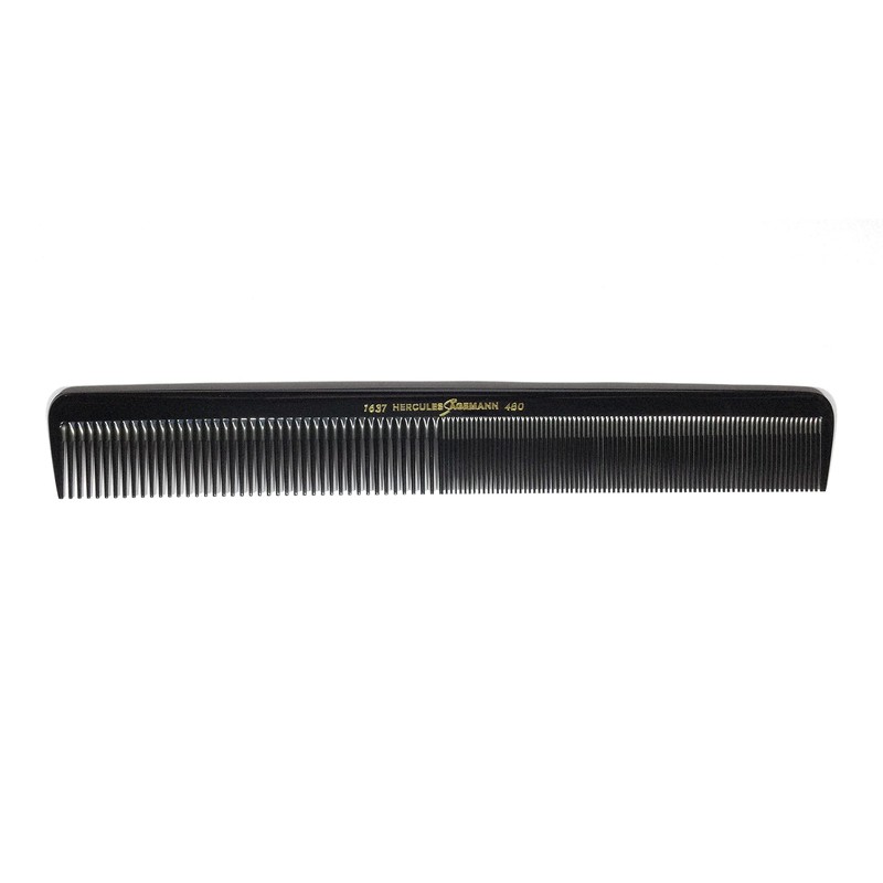Hercules Sägemann 1637-480 Professional Hair Cutting Comb, Natural Rubber Hair