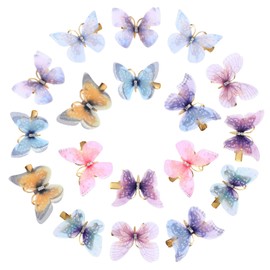 Pack of 18 Butterfly Hair Clips Girls, Children's Hair Accessories Girls, Hair Accessories for Girls Children, Butterfly Hair Clip Small (Blue)