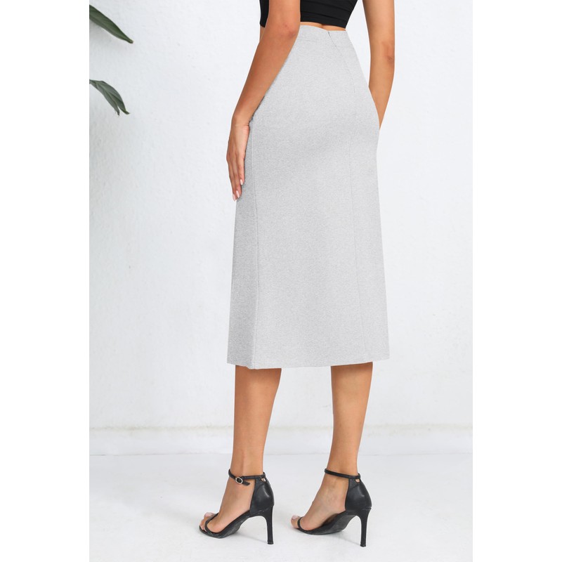 Urban CoCo Women's Stretch Office Fishtail Pencil Skirt High Waist