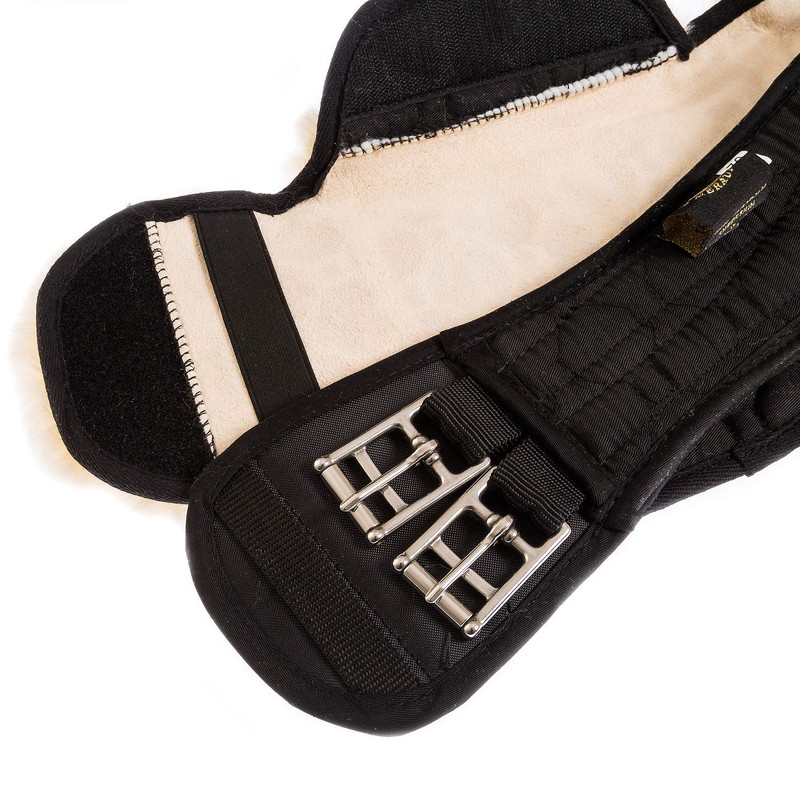Merauno lamb wool saddle girth moon girth anatomical dressage strap