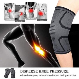 Knee Brace Compression Sleeve, Men and Women Knee Support Braces Size Adjustable for Running, MeniscusTear, Arthritis