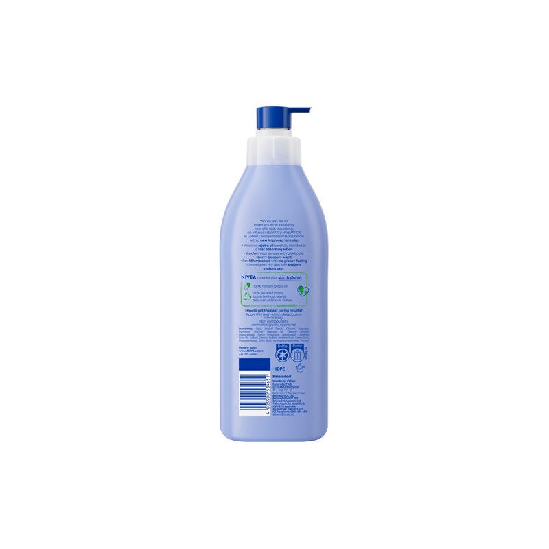 Nivea Body Oil Lotion Cherry Blossom Jojoba 400mL