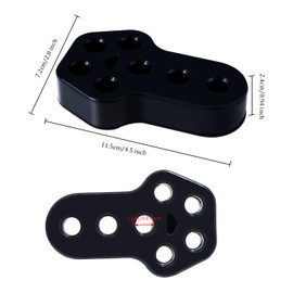 Car Exhaust Hanger, Car Rubber Exhaust, Universal Car Exhaust Holder, 7 Holes, 12 mm (Black) Rubber Exhaust Holder, Silencer for Most Cars