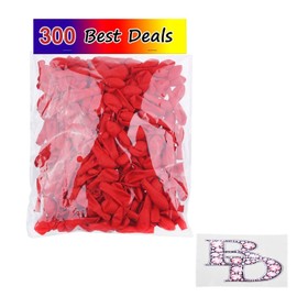 Water Balloons 300 Pack Red - Use as Water Bombs - Great Outdoor Water Sports Fun for Kids and (Grand)Parents - Fill the Balloons with Water and Throw them or use for Decoration - Valentine Decoration - with Best Deals Retail Pack and Cleaning Cloth