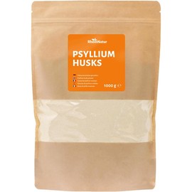 Psyllium Husks 1 kg - Finely Ground Powder to Support Digestion - Rich in Fibre, Ideal for Baking - 1000 g Bag