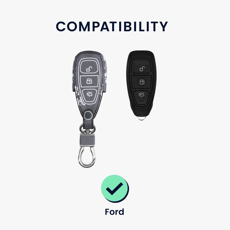 kwmobile Car Key Case Compatible with Ford 3-Button Car Key