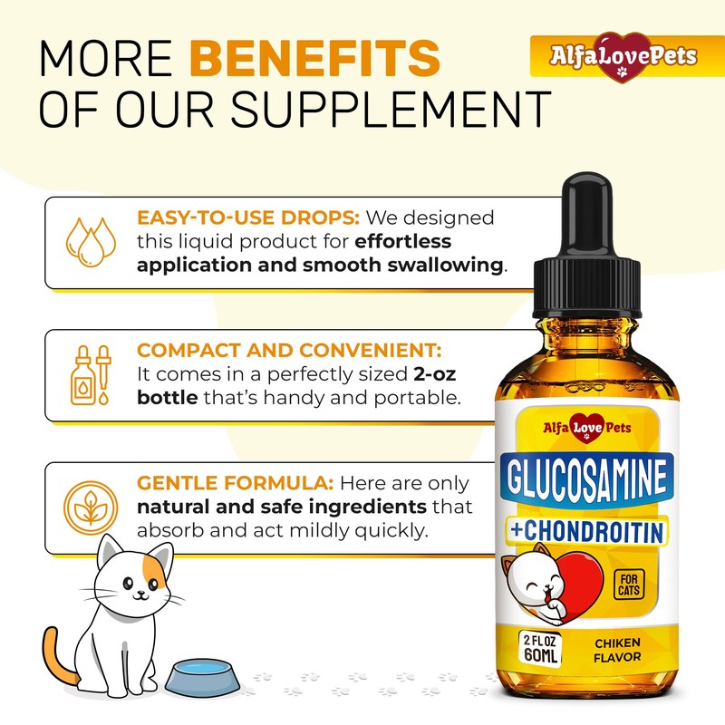 Cat Joint Supplement for All Breeds – Glucosamine for Cats