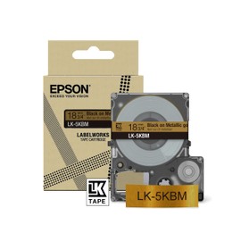 Epson Label Cassette, Matte Label Tape LK-4TWJ White on Clear, Durable Tape for Epson LabelWorks Label Printer, Water & Wear-Resistant, 8m x 12mm