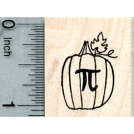 Pumpkin Pi Rubber Stamp, Thanksgiving, Mathematics Theme