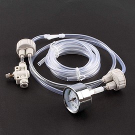 CO2 Generator System Kits, DIY CO2 Aquarium Regulators, CO2 Kits for Aquarium Moss Plants, CO2 Accessories with Pressure Gauge Air Flow Adjustment Valve, D201