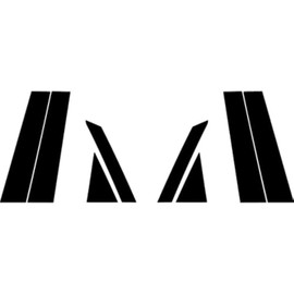 Rvinyl Pillar Post Pre Cut Window Trim Kits in Matte Black Compatible with Kia Forte 2019-2024 - Adhesive Backs