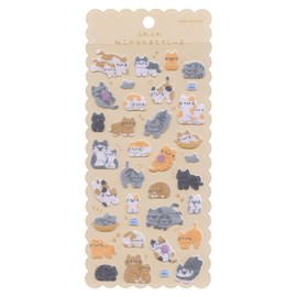 Fluffy Cat Nakama Sticker 222607 Cute Animal Felt Material