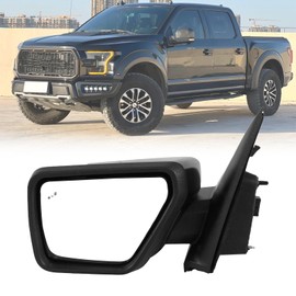 skkyoro Left Driver Side Door Mirror 11 PINS For Ford F150 2021 2022 2023 2024 with Power Glass Heated turn signal welcome light and blind spot Replace ML3Z17683SA