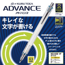 Mitsubishi Pencil M3-5591P.9 Kurutoga 0.01 inch (0.3 mm) Mechanical Pencil, Blue, whites
