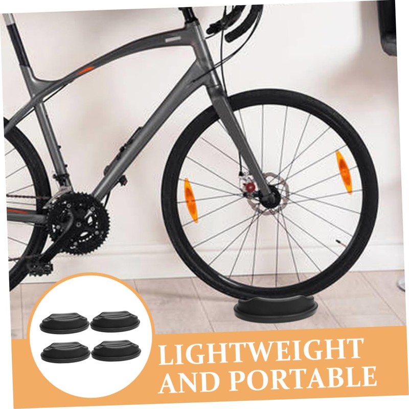 GRIRIW 4Pcs Indoor Bike Trainer Front Wheel Riser Block Stable