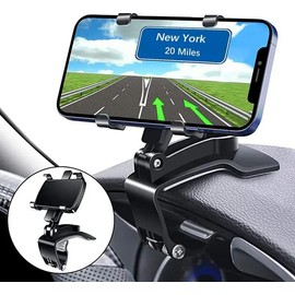 360 Degree Rotation Dashboard Car Phone Holder - Multifunctional One Hand Operation Clip Design Phone Mount Suitable 4-7 inch phones - Car accessories swivel car phone holder car supplies phone mount Multifunctional Rotating Car Phone Holder