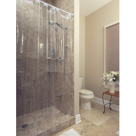 GOODSUN PEVA Antimicrobial PVC Free Shower Curtain Liner, Size:72”x72”, Color: Clear, Transparent