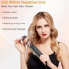 Cordless Hair Curling Iron Brush, Travel Hot Straightener Comb Curl