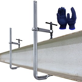 KARRYTON 2-Pack 16"(400x120mm) F-Clamp w/ 4-3/4" Throat Depth, Bar Size 1"x15/32", 1400LB Clamping Force, Drop Forged Steel Bar Clamps for Wood, Metal, Pipe, Welding and DIY Projects