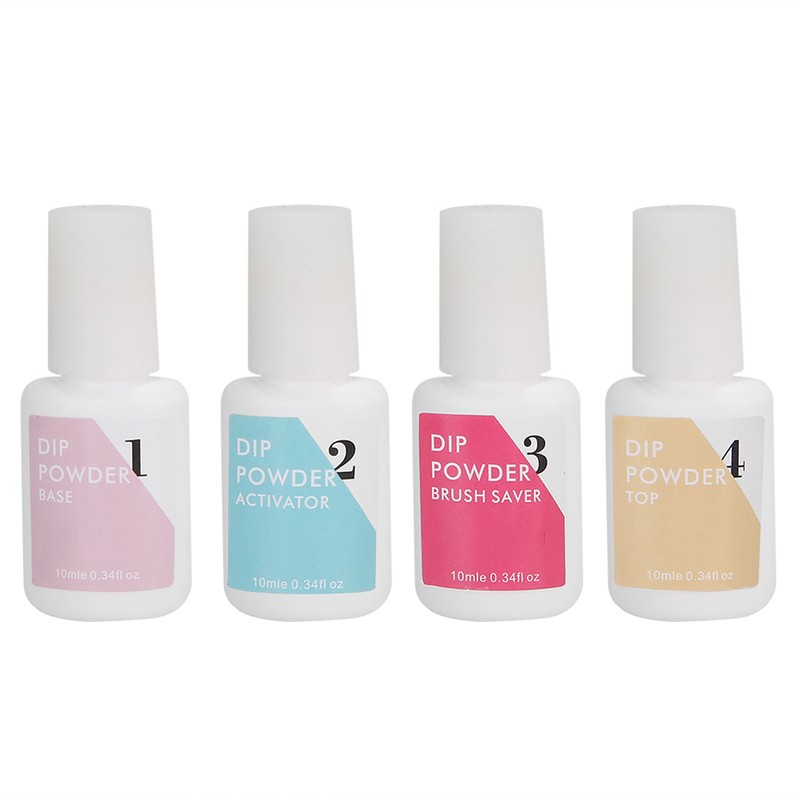 Nail Dipping Powder Set Nail Art Powder Top Base Coat